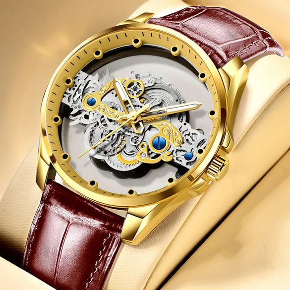 Business Round Jewelry Buckle Quartz Men'S Watches