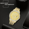 Business Simple Glittering Quartz Watch With Steel Band And Round Dial Made Of Alloy And Stainless Steel