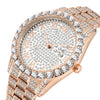 Business Simple Glittering Quartz Watch With Steel Band And Round Dial Made Of Alloy And Stainless Steel