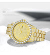 Business Simple Glittering Quartz Watch With Steel Band And Round Dial Made Of Alloy And Stainless Steel