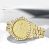 Business Simple Glittering Quartz Watch With Steel Band And Round Dial Made Of Alloy And Stainless Steel