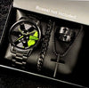 Business Style Men's Alloy Watch With Round Dial And Roman Scale