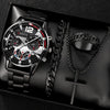 Business Style Men's Alloy Watch With Round Dial And Roman Scale