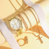 Business Style Men's Alloy Watch With Round Dial And Roman Scale