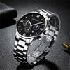 Business Style Men's Alloy Watch With Round Dial And Roman Scale