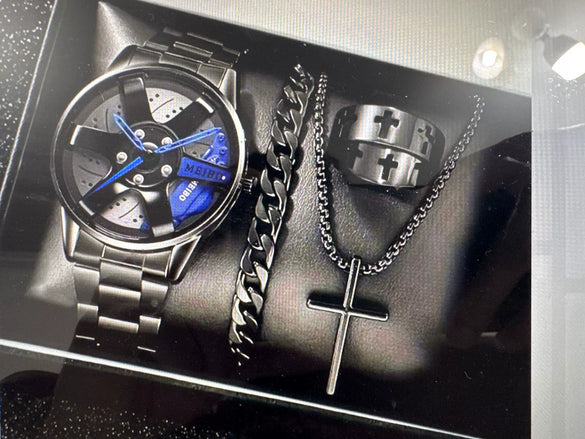 Business Style Men's Alloy Watch With Round Dial And Roman Scale