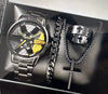 Business Style Men's Alloy Watch With Round Dial And Roman Scale