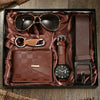 Business Style Men's Quartz Watch Alloy Case Imitation Leather Strap Round Dial