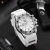 Business Style Men's Quartz Watch With Alloy Case Silicone Strap And Round Dial