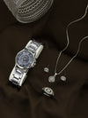 Business Style Round Dial Alloy Strap Quartz Watch For Female With Stainless Steel Clasp