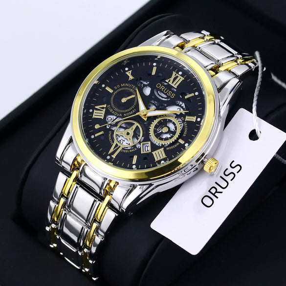 Business Trend Quartz Men's Watch Alloy Case And Strap Round Dial