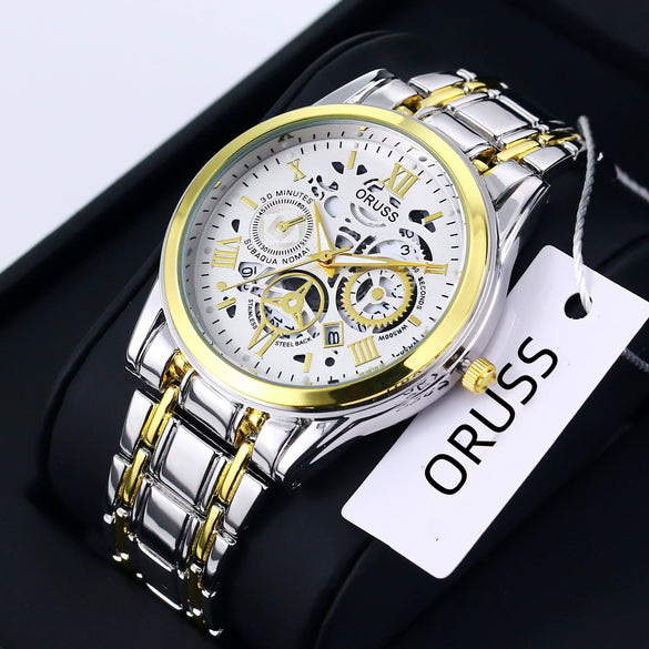 Business Trend Quartz Men's Watch Alloy Case And Strap Round Dial