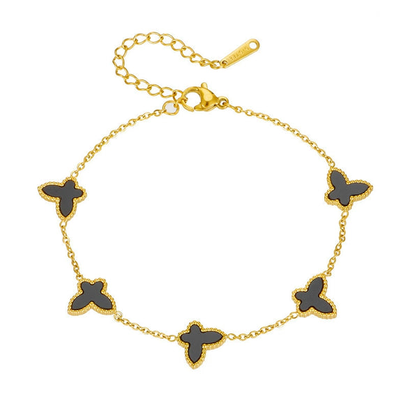 Butterfly Bow Titanium Steel Electroplating Bracelet Unisex