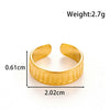 Butterfly Chain Opening Adjustable Ring Titanium Steel Geometric Style Electroplated