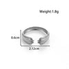 Butterfly Chain Opening Adjustable Ring Titanium Steel Geometric Style Electroplated