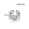 Butterfly Chain Opening Adjustable Ring Titanium Steel Geometric Style Electroplated