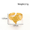 Butterfly Chain Opening Adjustable Ring Titanium Steel Geometric Style Electroplated