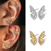 Butterfly Earrings Copper Plated With Real Gold Cute Animal Zodiac Style