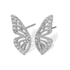 Butterfly Earrings Copper Plated With Real Gold Cute Animal Zodiac Style