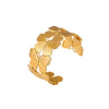Butterfly Exaggerated Opening Bracelet 316L Stainless Steel 18K Gold Plated Elegant For Women