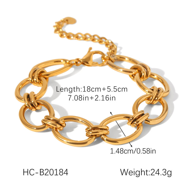 Butterfly Geometric Stainless Steel Bracelet With Zircon Chain Ball Chain Cuban Chain Electroplated Non Fading Hand Jewelry For Women