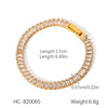 Butterfly Geometric Stainless Steel Bracelet With Zircon Chain Ball Chain Cuban Chain Electroplated Non Fading Hand Jewelry For Women