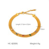 Butterfly Geometric Stainless Steel Bracelet With Zircon Chain Ball Chain Cuban Chain Electroplated Non Fading Hand Jewelry For Women