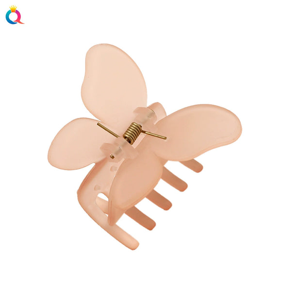 Butterfly Hair Clip Plastic Resin Handmade Women's Grip Style