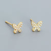 Butterfly Insect Style S925 Silver Electroplated Earrings For Women