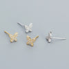 Butterfly Insect Style S925 Silver Electroplated Earrings For Women