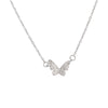 Butterfly Necklace Copper Titanium Steel Animal Zodiac Diamond Design Jewelry