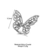 Butterfly Open Ring Artificial Crystal Diamond Highend Light Luxury Hand Jewelry For Women