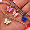 Butterfly Pendant Necklace Stainless Steel Titanium Steel Insect Pattern Furnace Vacuum Plating Ochain