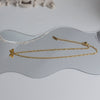 Butterfly Pendant Necklace Titanium Steel Gold Plated With Bow Pattern For Women