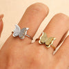 Butterfly Ring Titanium Steel Insect Pattern Electroplated Jewelry