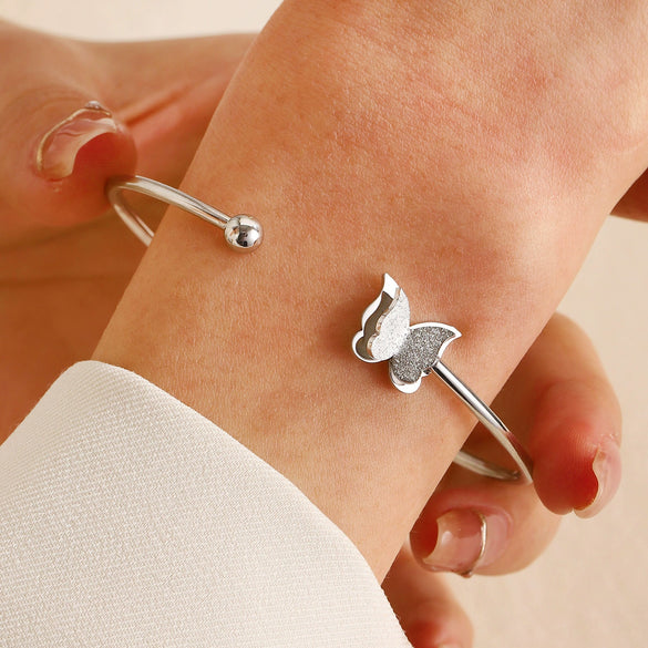Butterfly Ring Titanium Steel Insect Pattern Electroplated Jewelry