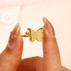 Butterfly Ring Titanium Steel Insect Pattern Electroplated Jewelry