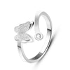 Butterfly Ring Titanium Steel Insect Pattern Electroplated Jewelry