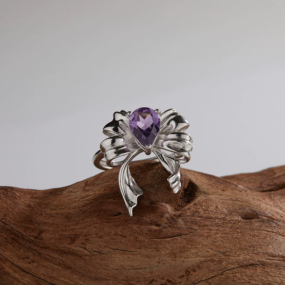 Butterfly Style S925 Sterling Silver Natural Colored Gemstone Stud Earrings For Women Set With Gems Animal Zodiac Design