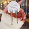 Butterfly Tassel Stud Earrings Pearl Copper Animal Zodiac Design Sweet Style For Women