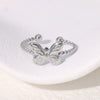 Butterfly Twist Ring Stainless Steel 18K Gold Plated For Women Cute Niche Personality
