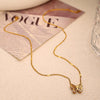 Butterfly Zircon 316L Stainless Steel Women's Necklace With Animal Zodiac Pattern And Electroplating Treatment