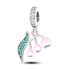 Cactus Pendant Silverplated White Copper Diy Bracelet Necklace For Women