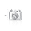 Camera Motif Copper Stud Earrings With Inlaid Zircon Geometric Artistic Jewelry For Women Wholesale