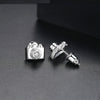 Camera Motif Copper Stud Earrings With Inlaid Zircon Geometric Artistic Jewelry For Women Wholesale