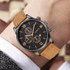 Canvas Alloy Watch Bracelet Set Round Dial Men's Quartz Watch