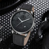 Canvas Alloy Watch Bracelet Set Round Dial Men's Quartz Watch