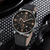 Canvas Alloy Watch Bracelet Set Round Dial Men's Quartz Watch