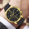 Canvas Alloy Watch Bracelet Set Round Dial Men's Quartz Watch