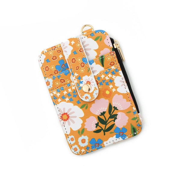 Card Bag Coin Purse Id Bag Vertical Printed Hem Zipper Pvc Nylon Solid Color Women's